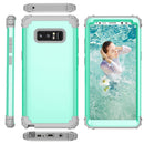 For Galaxy Note 8 Silicone + PC Dropproof Combination Protective Case(Mint Green)