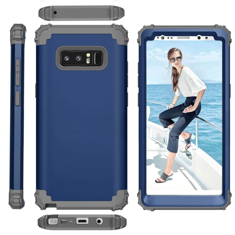 For Galaxy Note 8 Silicone + PC Dropproof Combination Protective Case(navy)