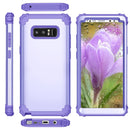 For Galaxy Note 8 Silicone + PC Dropproof Combination Protective Case(Purple)