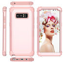 For Galaxy Note 8 Silicone + PC Dropproof Combination Protective Case(Rose Gold)