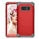 For Galaxy Note 8 Silicone + PC Dropproof Combination Protective Case(Red)