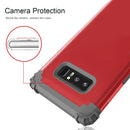 For Galaxy Note 8 Silicone + PC Dropproof Combination Protective Case(Red)