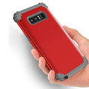 For Galaxy Note 8 Silicone + PC Dropproof Combination Protective Case(Red)