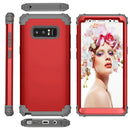 For Galaxy Note 8 Silicone + PC Dropproof Combination Protective Case(Red)