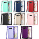For Galaxy Note 8 Silicone + PC Dropproof Combination Protective Case(Purple)