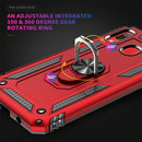 Armor Shockproof TPU + PC Protective Case for Galaxy A30, with 360 Degree Rotation Holder (Silver)