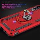 Armor Shockproof TPU + PC Protective Case for Galaxy A70, with 360 Degree Rotation Holder (Red)