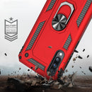 Armor Shockproof TPU + PC Protective Case for Galaxy A70, with 360 Degree Rotation Holder (Red)