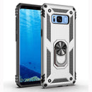 Armor Shockproof TPU + PC Protective Case for Galaxy S8 Plus, with 360 Degree Rotation Holder(Silver)