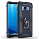 Armor Shockproof TPU + PC Protective Case for Galaxy S8, with 360 Degree Rotation Holder(Blue)