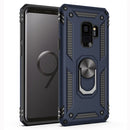 Armor Shockproof TPU + PC Protective Case for Galaxy S9, with 360 Degree Rotation Holder (Blue)
