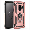 Armor Shockproof TPU + PC Protective Case for Galaxy S9, with 360 Degree Rotation Holder (Rose Gold)