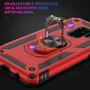 Armor Shockproof TPU + PC Protective Case for Galaxy S9, with 360 Degree Rotation Holder (Red)