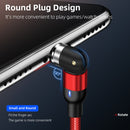1m 2A Output USB to Micro USB Nylon Braided Rotate Magnetic Charging Cable(Black)