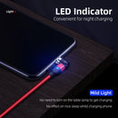1m 2A Output USB to USB-C / Type-C Nylon Braided Rotate Magnetic Charging Cable(Red)