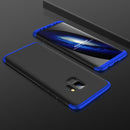 GKK for Galaxy S9 Three Stage Splicing 360 Degree Full Coverage PC Protective Case Back Cover (Black+Blue)