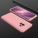 GKK for Galaxy S9 Three Stage Splicing 360 Degree Full Coverage PC Protective Case Back Cover(Rose Gold)