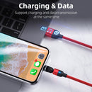 2m 3A Output USB to USB-C / Type-C 540 Degree Rotating Magnetic Data Sync Charging Cable (Red)