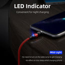1m 3A Output USB to Micro USB 540 Degree Rotating Magnetic Data Sync Charging Cable (Black)