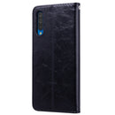 Business Style Oil Wax Texture Horizontal Flip Leather Case for Galaxy A50, with Holder & Card Slots & Wallet (Black)
