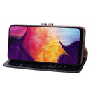 Business Style Oil Wax Texture Horizontal Flip Leather Case for Galaxy A50, with Holder & Card Slots & Wallet (Black)