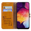 Business Style Oil Wax Texture Horizontal Flip Leather Case for Galaxy A50, with Holder & Card Slots & Wallet (Brown)