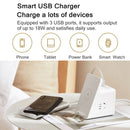 Original Xiaomi 10W Vertical Wireless Charger Socket with 3 USB Ports & Power Switch, Cable Length: 1.5m, CN Plug (White)