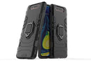 PC + TPU Shockproof Protective Case for Galaxy A80 / A90, with Magnetic Ring Holder(Black)