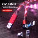 2.4A USB to USB-C / Type-C 540 Degree Bendable Streamer Magnetic Data Cable, Cable Length: 1m (Red)