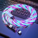 2.4A USB to Micro USB 540 Degree Bendable Streamer Magnetic Data Cable, Cable Length: 1m (Colour)