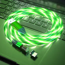 2.4A USB to Micro USB 540 Degree Bendable Streamer Magnetic Data Cable, Cable Length: 1m (Green)