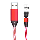 2.4A USB to Micro USB 540 Degree Bendable Streamer Magnetic Data Cable, Cable Length: 1m (Red)