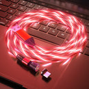 2.4A USB to Micro USB 540 Degree Bendable Streamer Magnetic Data Cable, Cable Length: 1m (Red)