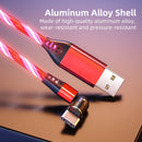 2.4A USB to Micro USB 540 Degree Bendable Streamer Magnetic Data Cable, Cable Length: 1m (Blue)