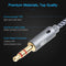 YH192 2 in 1 3.5mm Female to Microphone + Audio Male Braided Audio Cable, Length: 22cm (Grey)