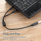 YH192 2 in 1 3.5mm Female to Microphone + Audio Male Braided Audio Cable, Length: 22cm (Grey)