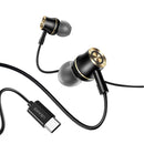USAMS US-SJ482 EP-43 Wired In Ear USB-C / Type-C Interface Metal Digital HiFi Noise Reduction Earphones with Mic & Digital Chip, Length: 1.2m(Gradient Green)