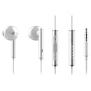Original Honor AM116 3.5mm Plug Wired Wire-control Semi-in-ear Earphone (White)