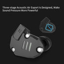 KZ ZS6 3.5mm Plug Hanging Ear Sports Design In-Ear Style Wire Control Earphone, Cable Length: 1.2m(Grey)