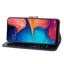 Business Style Oil Wax Texture Horizontal Flip Leather Case for Galaxy A20e, with Holder & Card Slots & Wallet (Black)