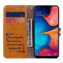 Business Style Oil Wax Texture Horizontal Flip Leather Case for Galaxy A20e, with Holder & Card Slots & Wallet (Brown)