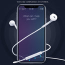 WK Y10 3.5mm Plug Wired Wire Control Earphone, Support Call & Wake Up Siri & Take Pictures, Cable Length: 1.2m(White)