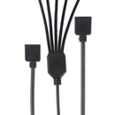 3 Pin 5V 1 to 5 Motherboard AURA RGB PC Cooling Extension Cable for Asus (Black)