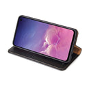Dermis Texture PU Horizontal Flip Leather Case for Galaxy S10 E, with Holder & Card Slots & Wallet(Black)