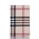 Plaid Texture Horizontal Flip Leather Case for Galaxy Tab A 10.1 (2019) T510 / T515, with Holder & Card Slots & Wallet (White)