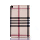 Plaid Texture Horizontal Flip Leather Case for Galaxy Tab A 10.1 (2019) T510 / T515, with Holder & Card Slots & Wallet (White)