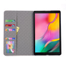 Plaid Texture Horizontal Flip Leather Case for Galaxy Tab A 10.1 (2019) T510 / T515, with Holder & Card Slots & Wallet (White)