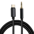 1m Weave Style Type-C Male to 3.5mm Male Audio Cable, For Galaxy S8 & S8 + / LG G6 / Huawei P10 & P10 Plus and other Smartphones(Black)