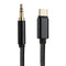 1m Weave Style Type-C Male to 3.5mm Male Audio Cable, For Galaxy S8 & S8 + / LG G6 / Huawei P10 & P10 Plus and other Smartphones(Black)