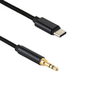 1m Weave Style Type-C Male to 3.5mm Male Audio Cable, For Galaxy S8 & S8 + / LG G6 / Huawei P10 & P10 Plus and other Smartphones(Black)
